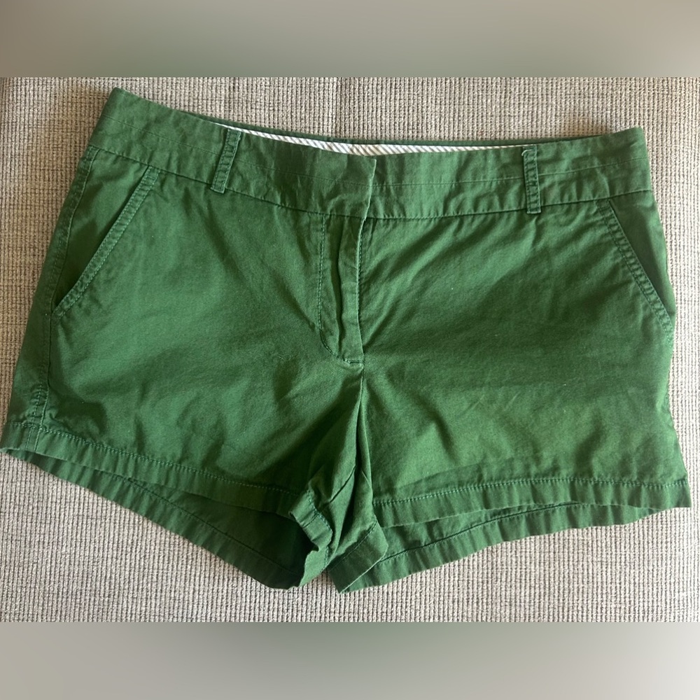 J. Crew Broken-In Chino Shorts.
Green. Size 6.